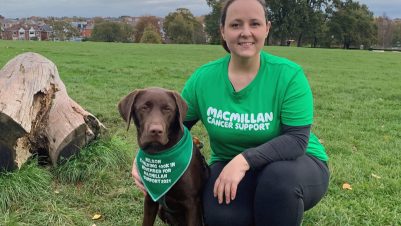 nicola and nelson dog walk for charity