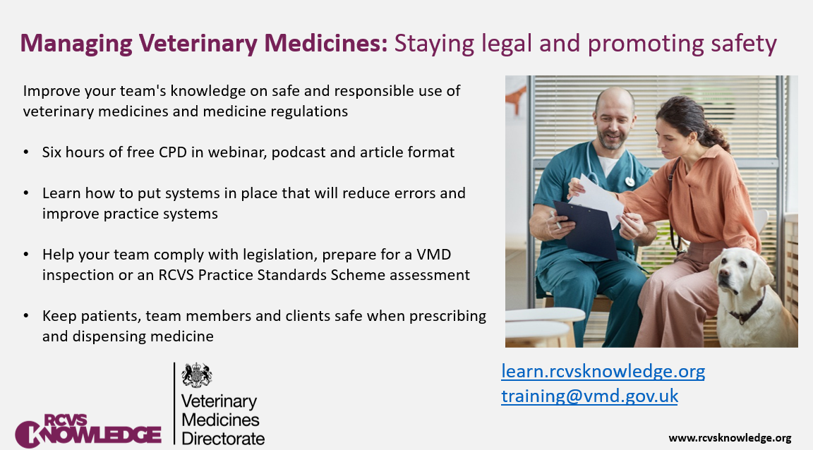 Rc Vs Core New RCVS Knowledge course to improve medication safety in veterinary ...